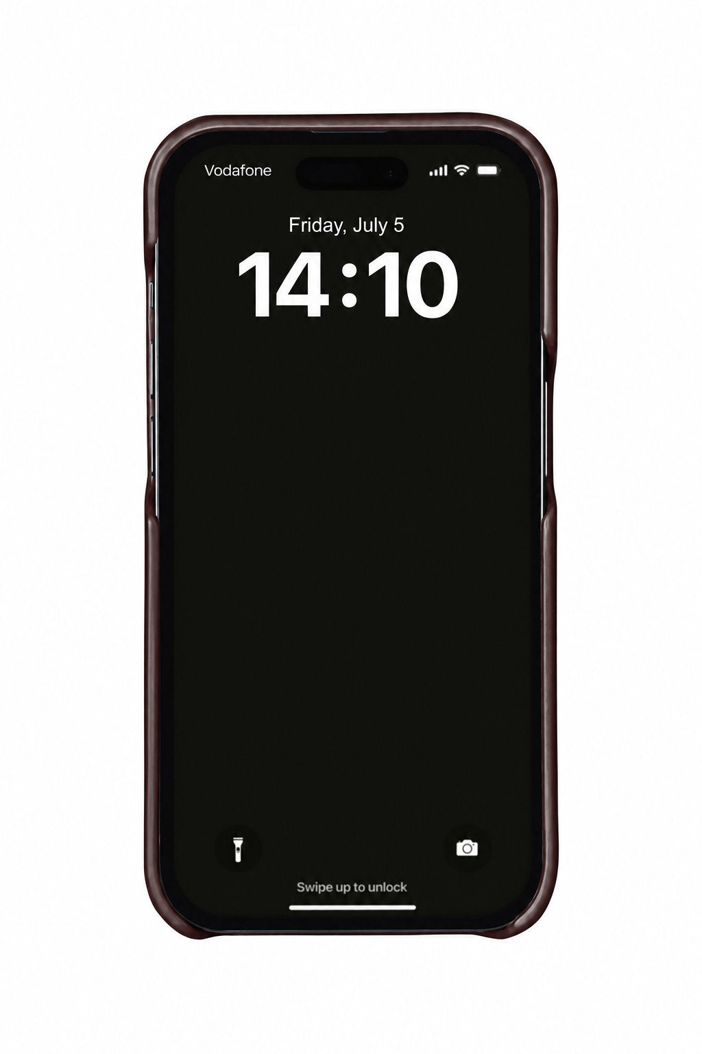 Brown crocodile leather case on iPhone 13