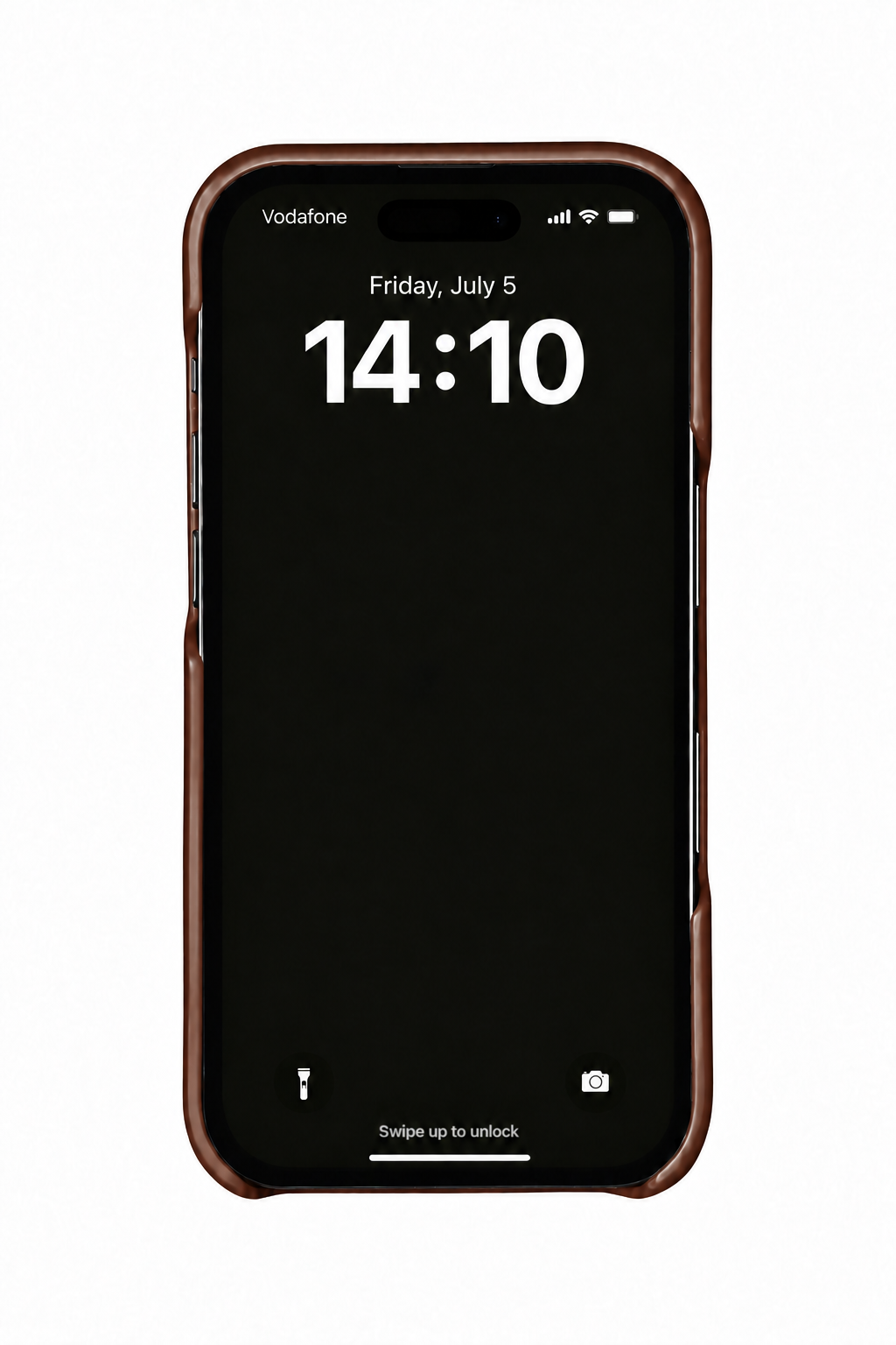 Coffee leather case on iPhone 17 Pro Max