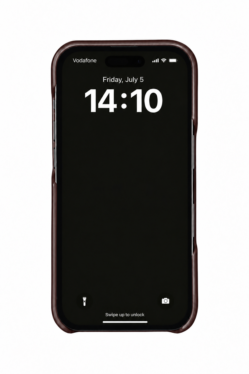 Brown crocodile leather case on iPhone 18 Pro