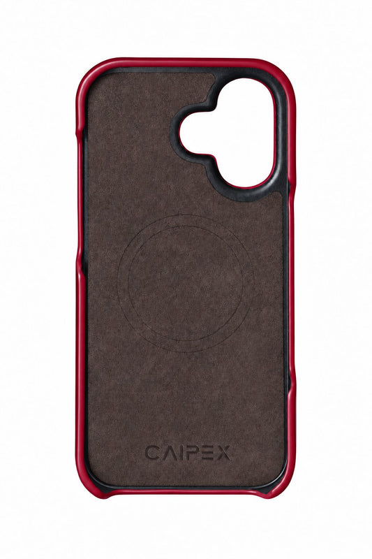 iPhone 17 Crocodile Leather Case with MagSafe - Red - interior view