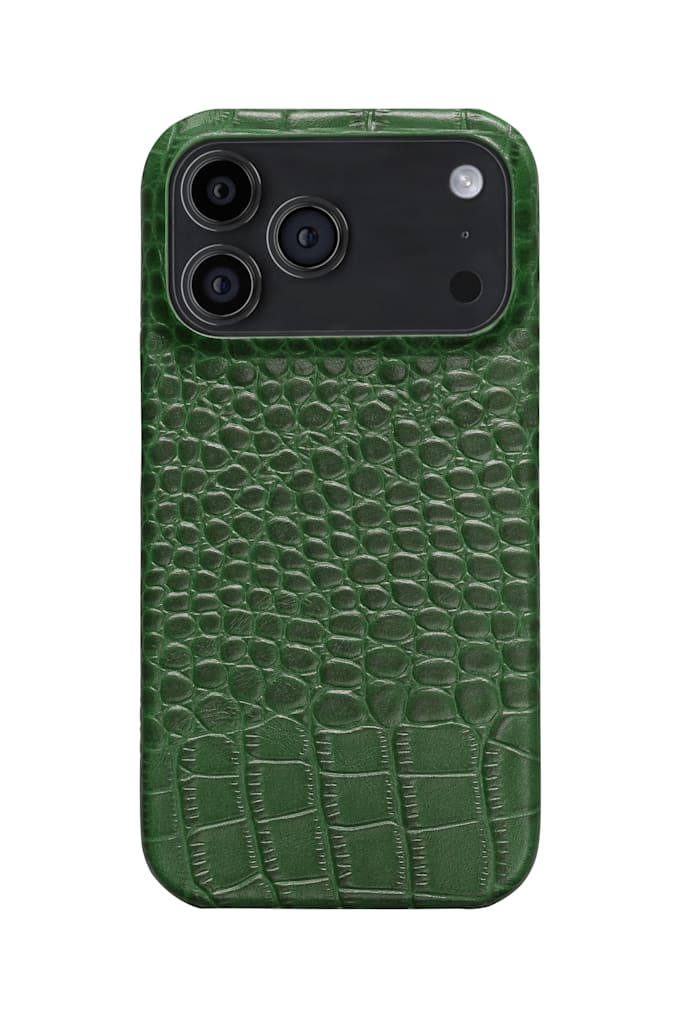iPhone 17 Pro Max Crocodile Leather Case with MagSafe - Green