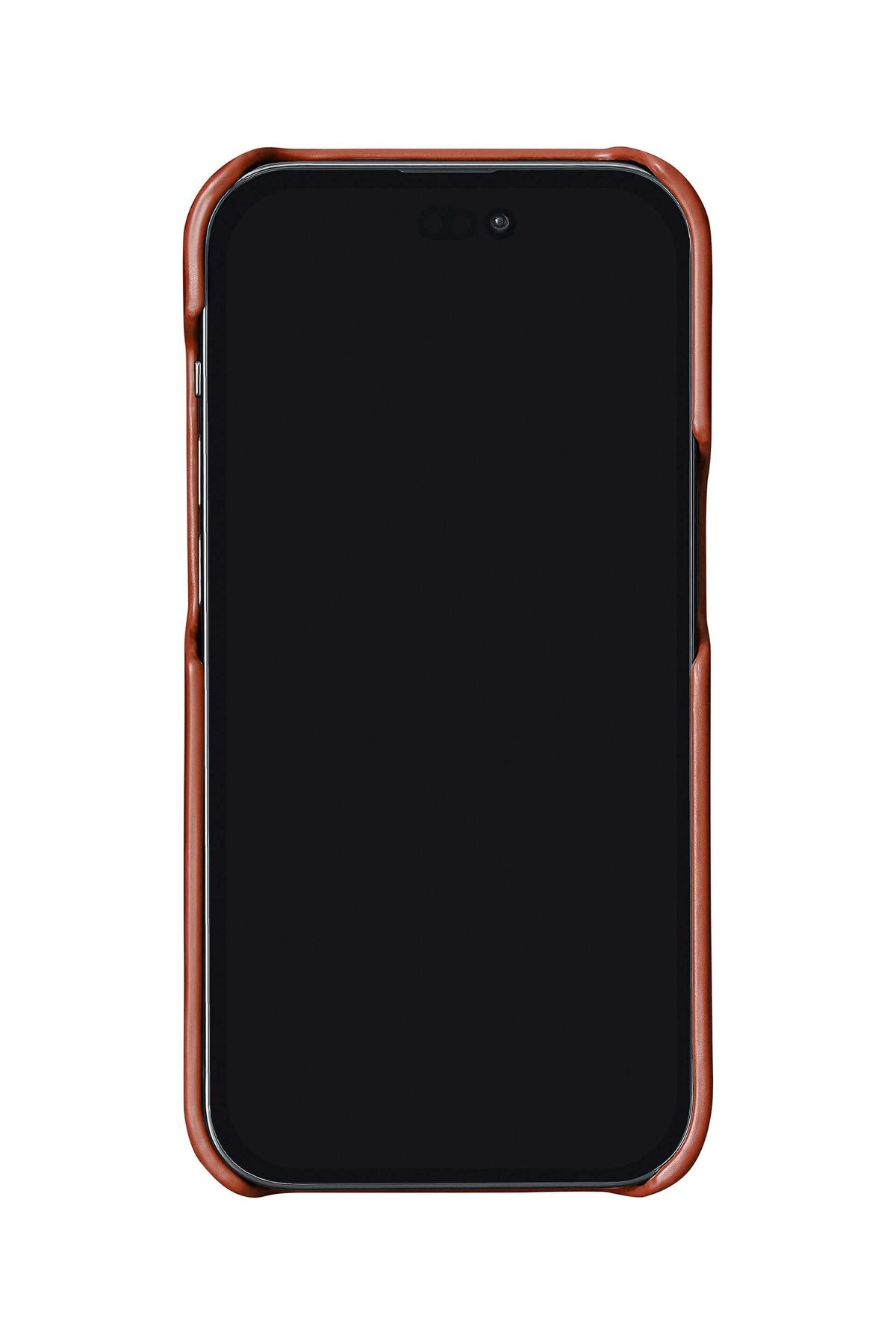 Coffee oil wax leather case on iPhone 14 Pro Max
