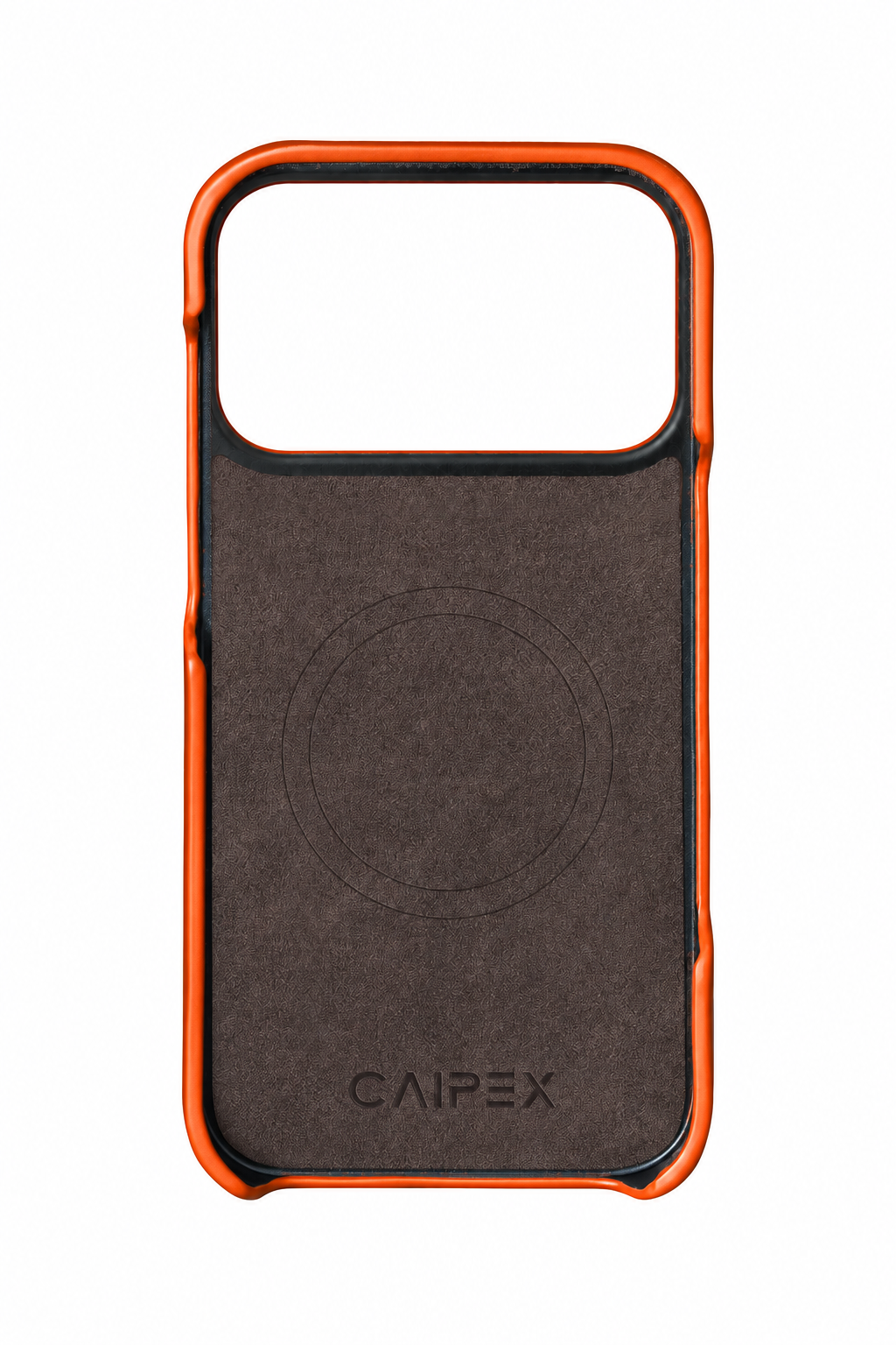 iPhone 18 Pro Max Oil Wax Leather Case - Orange interior
