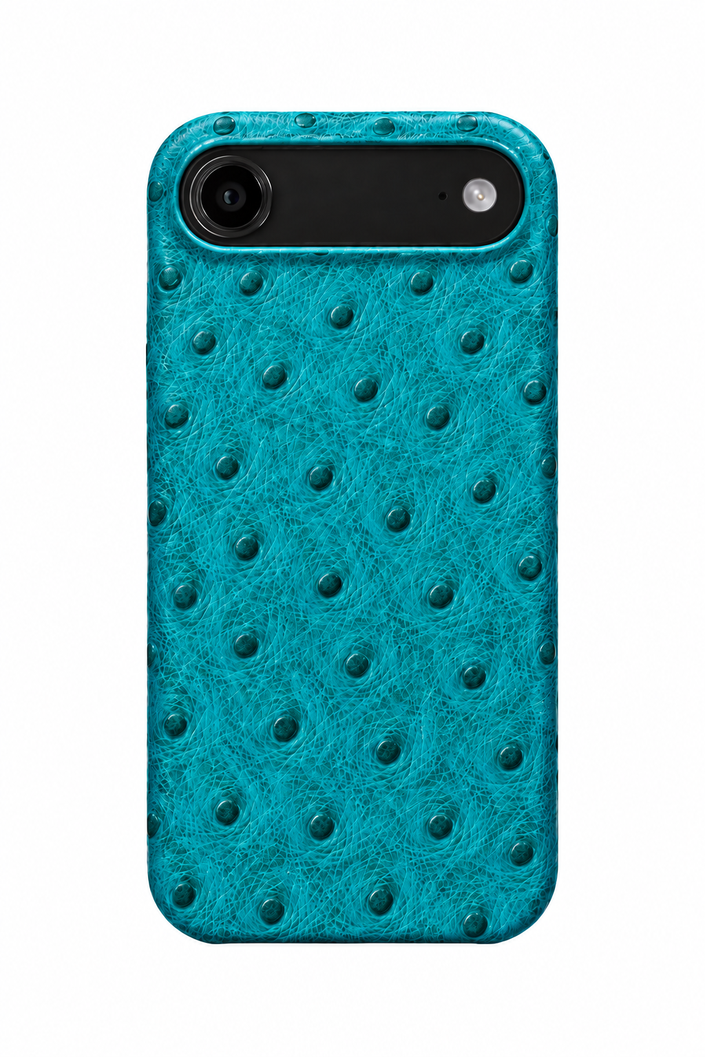 iPhone Air Ostrich Leather Case with MagSafe - Cyan