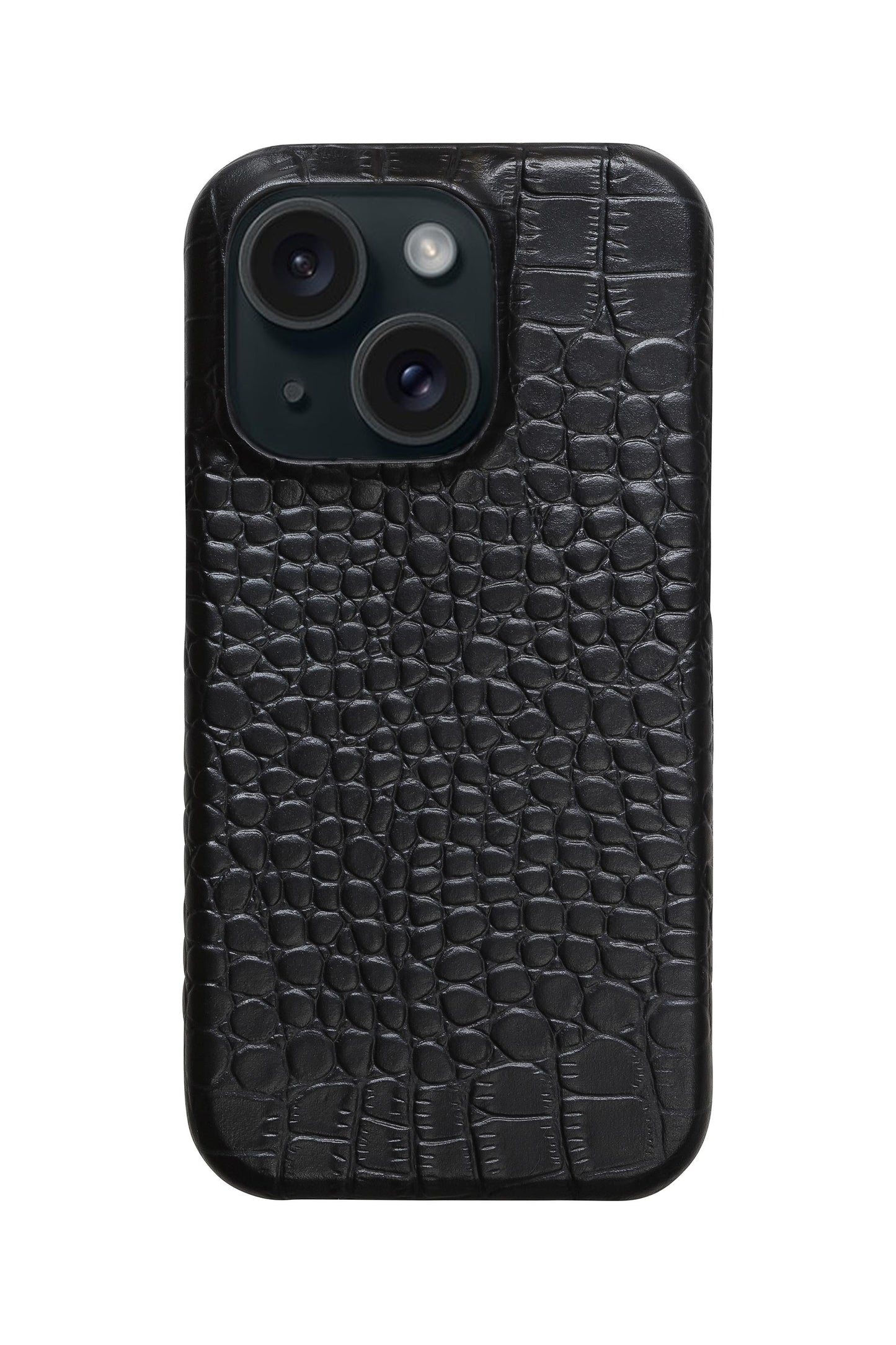 iPhone 14 Crocodile Leather Case with MagSafe - Black