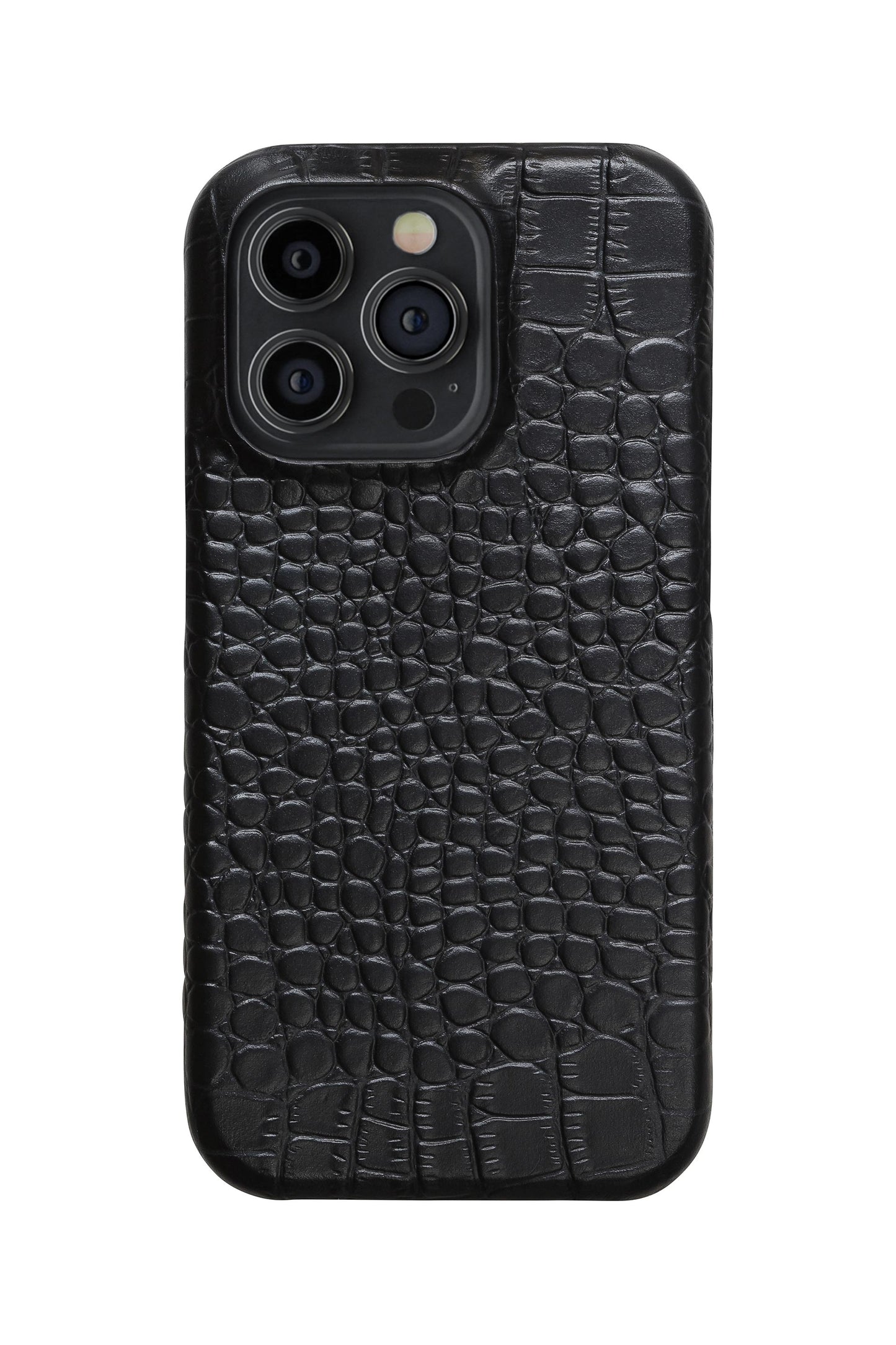 iPhone 15 Pro Max Crocodile Leather Case with MagSafe - Black