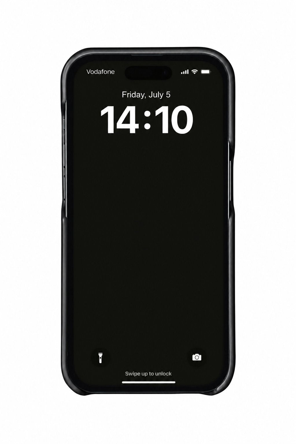Black crocodile leather case on iPhone 13