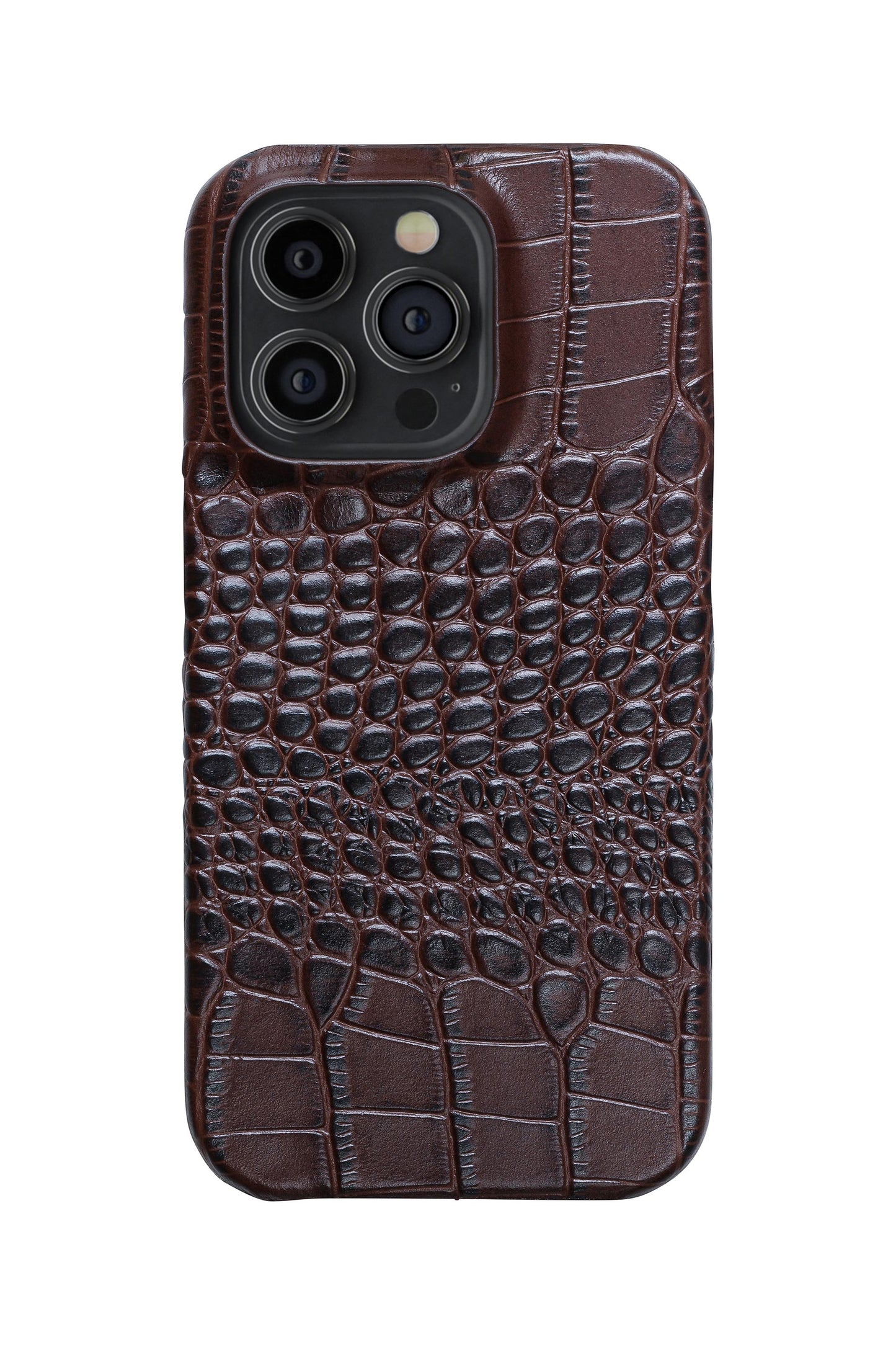 iPhone 16 Pro Max Crocodile Leather Case with MagSafe - Brown