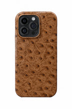 iPhone 14 Pro Ostrich Leather Case with MagSafe - Brown
