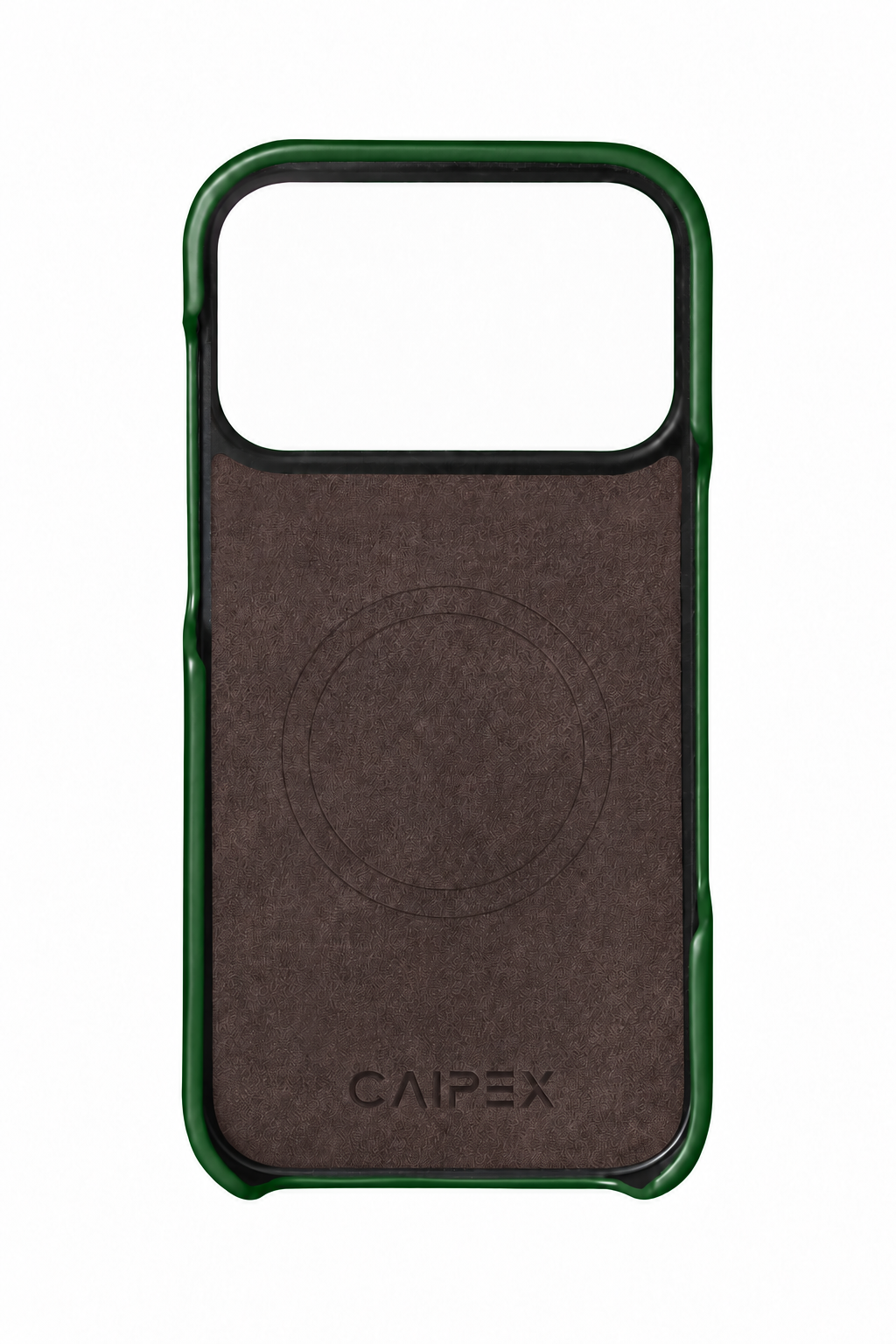 iPhone 18 Pro Green Crocodile Leather Case Interior with MagSafe