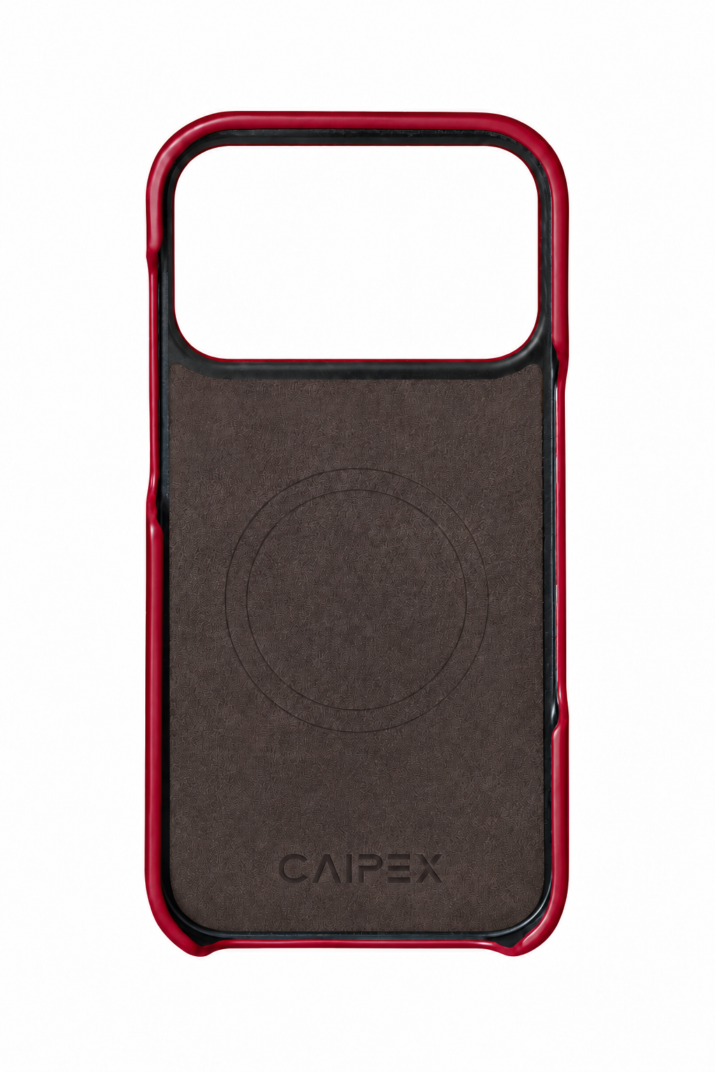 iPhone 18 Pro Red Crocodile Leather Case Interior with MagSafe