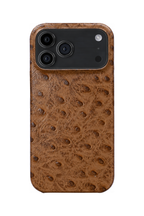 iPhone 17 Pro Ostrich Leather Case with MagSafe - Brown