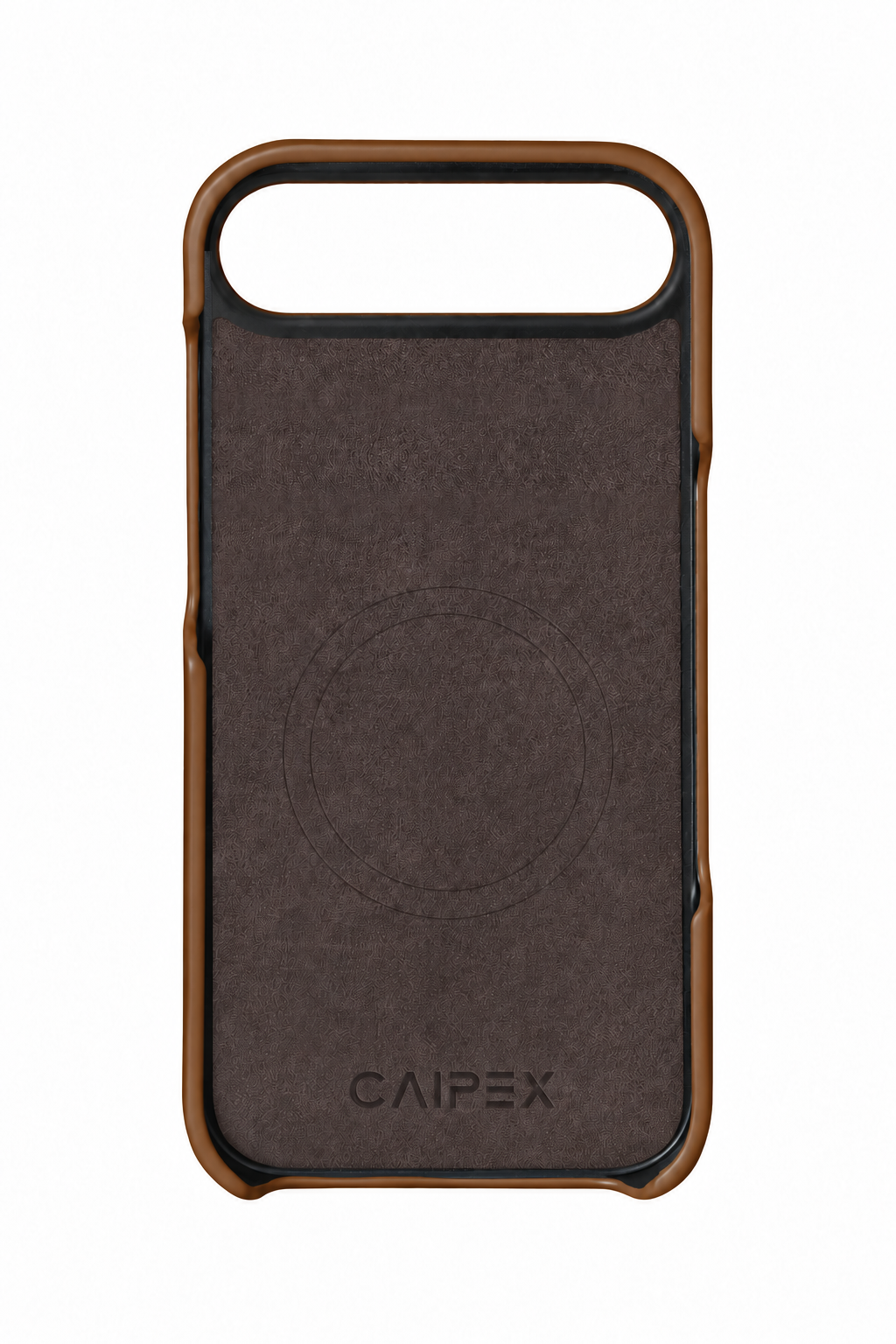 iPhone Air Brown Ostrich Leather Case Interior with MagSafe