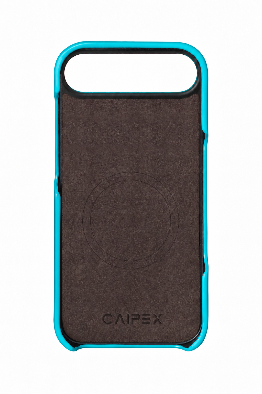 iPhone Air Cyan Ostrich Leather Case Interior with MagSafe