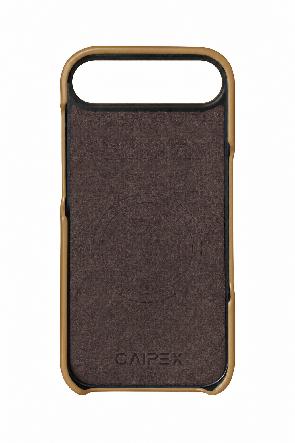iPhone Air Light Brown Ostrich Leather Case Interior with MagSafe