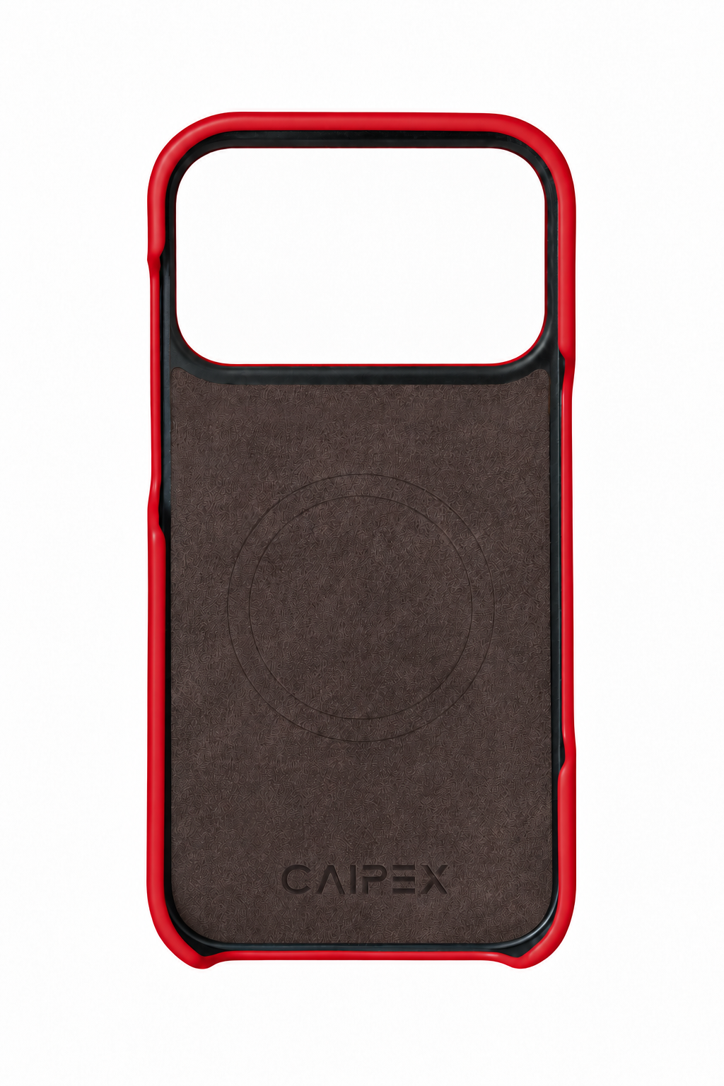 iPhone 17 Pro Red Leather Case Interior with MagSafe