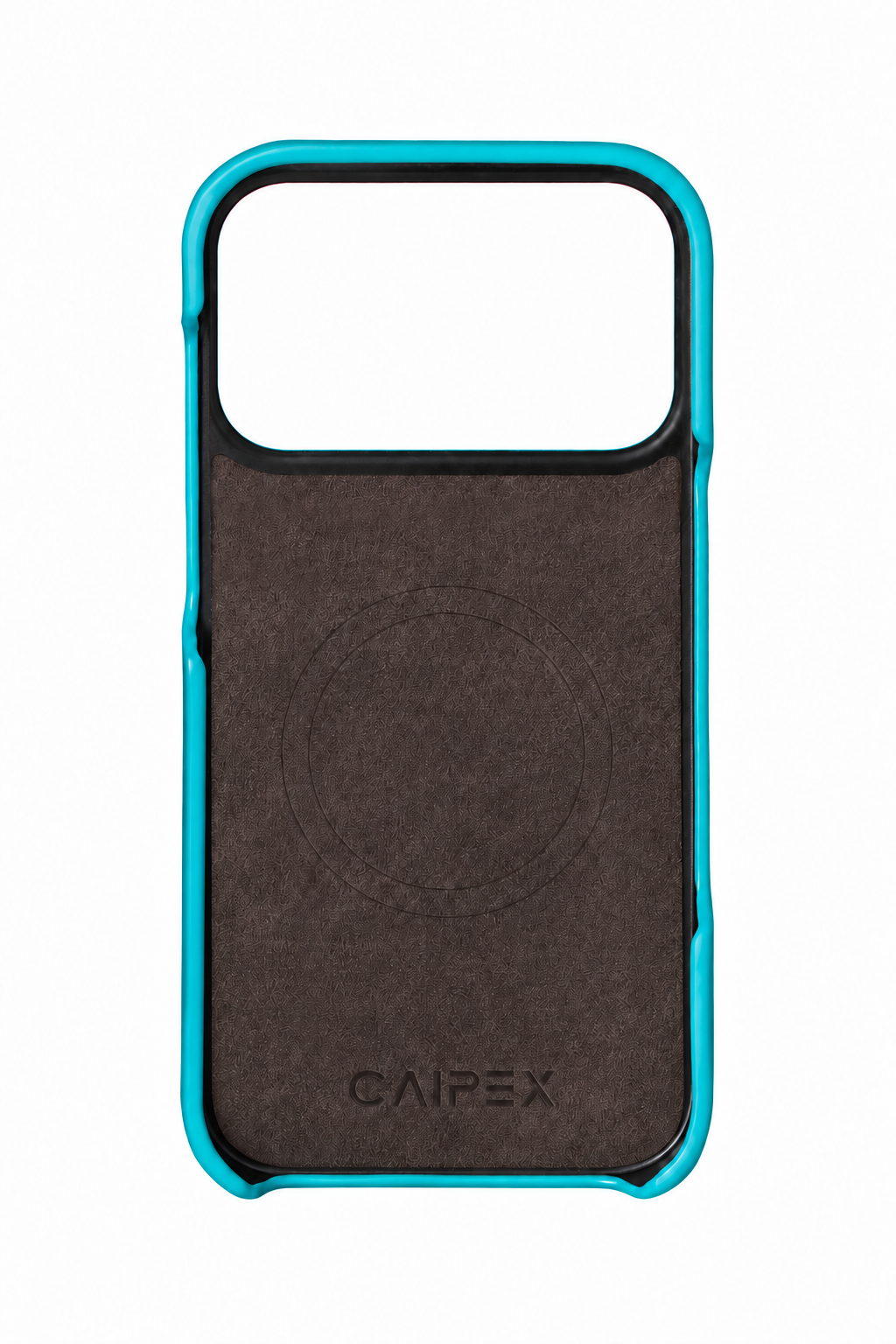 iPhone 17 Pro Cyan Ostrich Leather Case Interior with MagSafe
