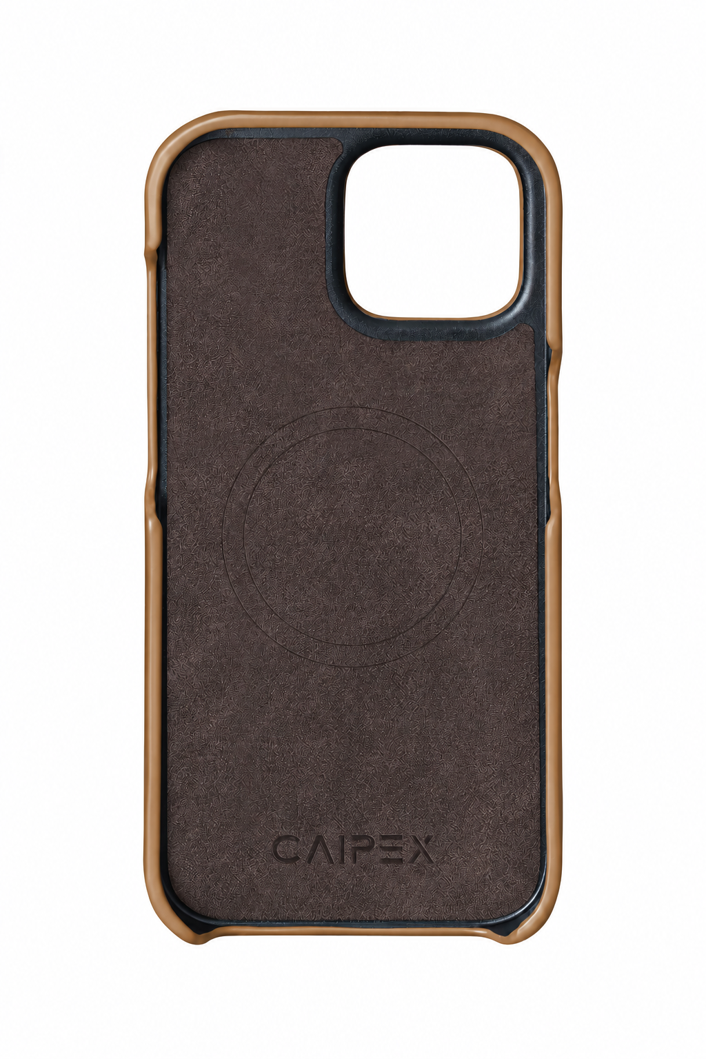 iPhone 12 Mini Light Brown Ostrich Leather Case Interior with MagSafe