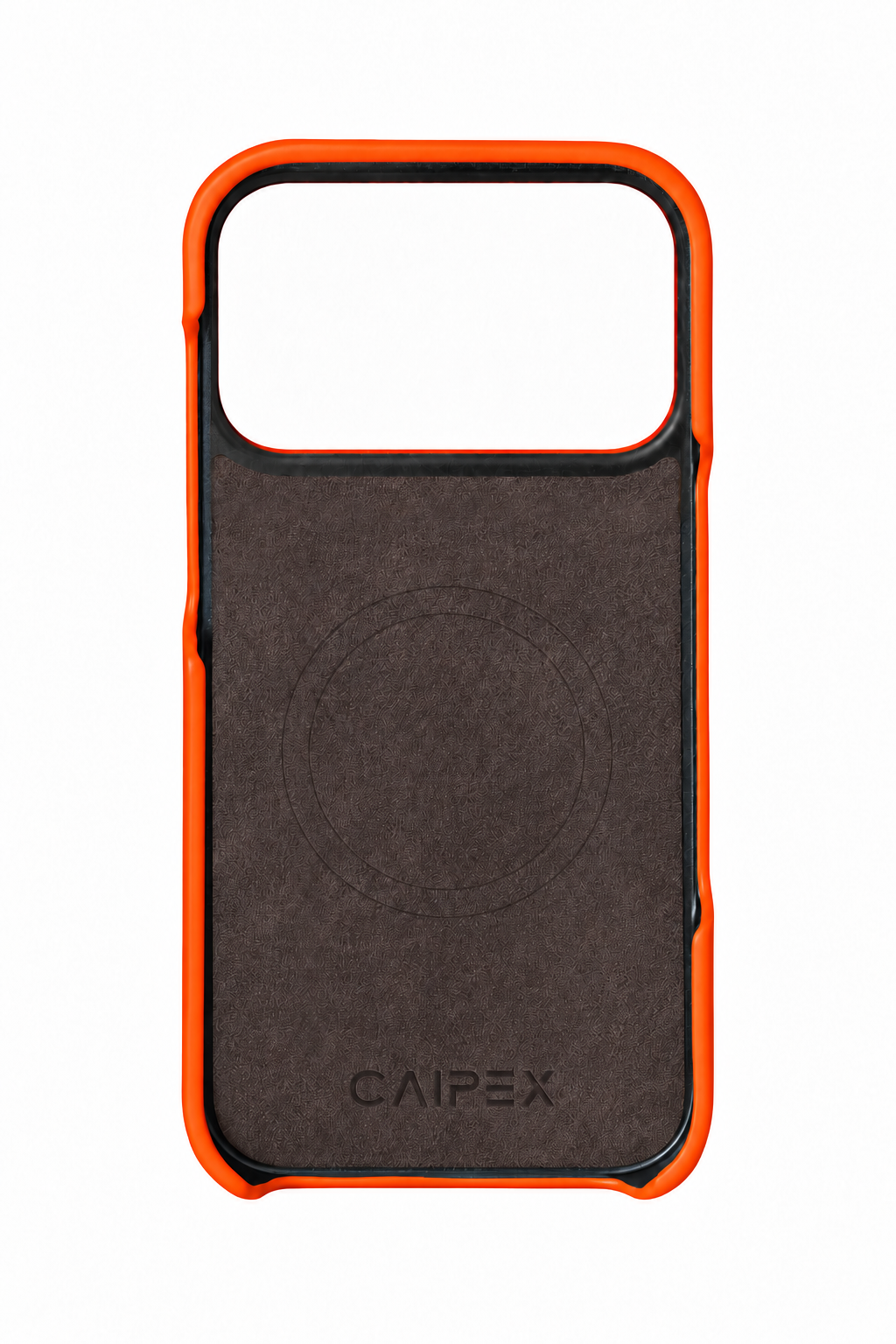 iPhone 17 Pro Max Orange Leather Case Interior with MagSafe