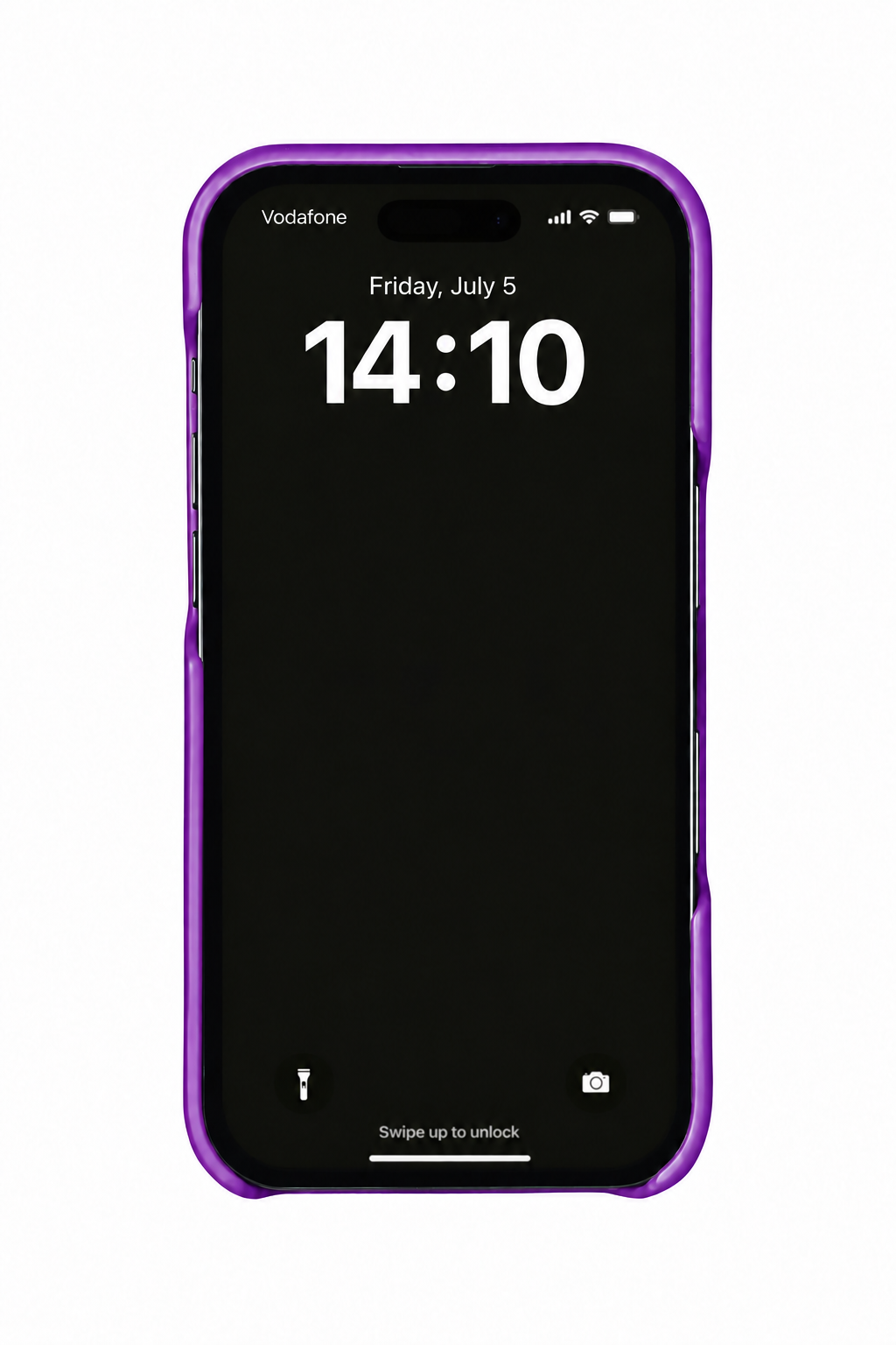 Purple ostrich leather case on iPhone 17 Pro Max