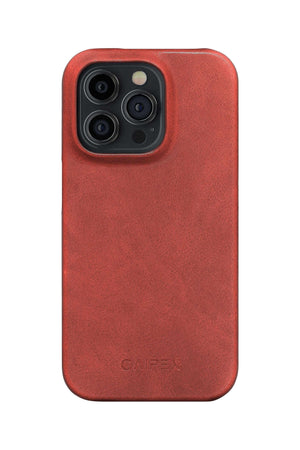 iPhone 16 Leather Case with MagSafe - Orange