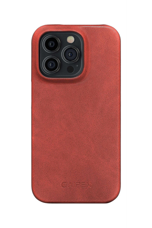 iPhone 16 Leather Case with MagSafe - Orange