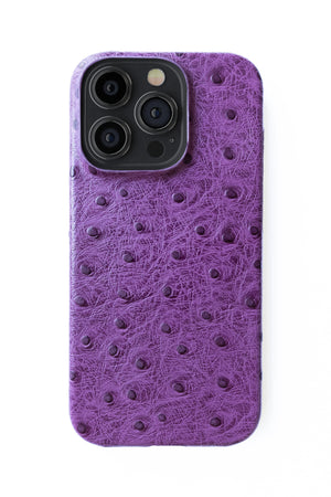 iPhone 15 Pro Max Ostrich Leather Case with MagSafe - Purple