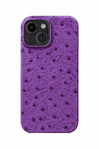 iPhone 14 Plus Ostrich Leather Case with MagSafe - Purple