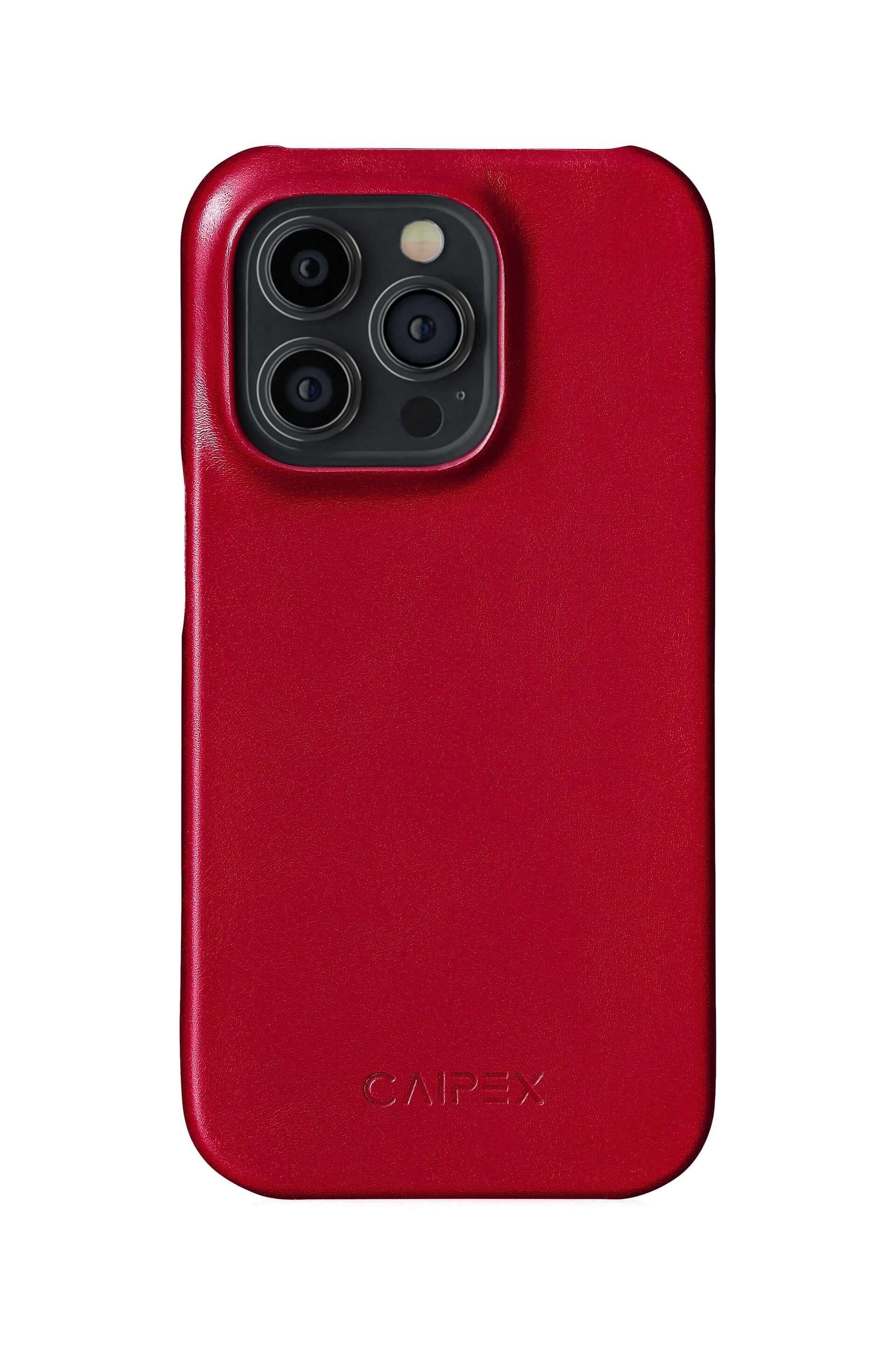 iPhone 12 Pro Leather Case with MagSafe Red - Main Image