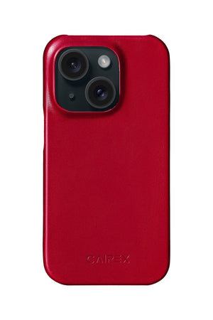 iPhone 15 Plus Leather Case with MagSafe - Red