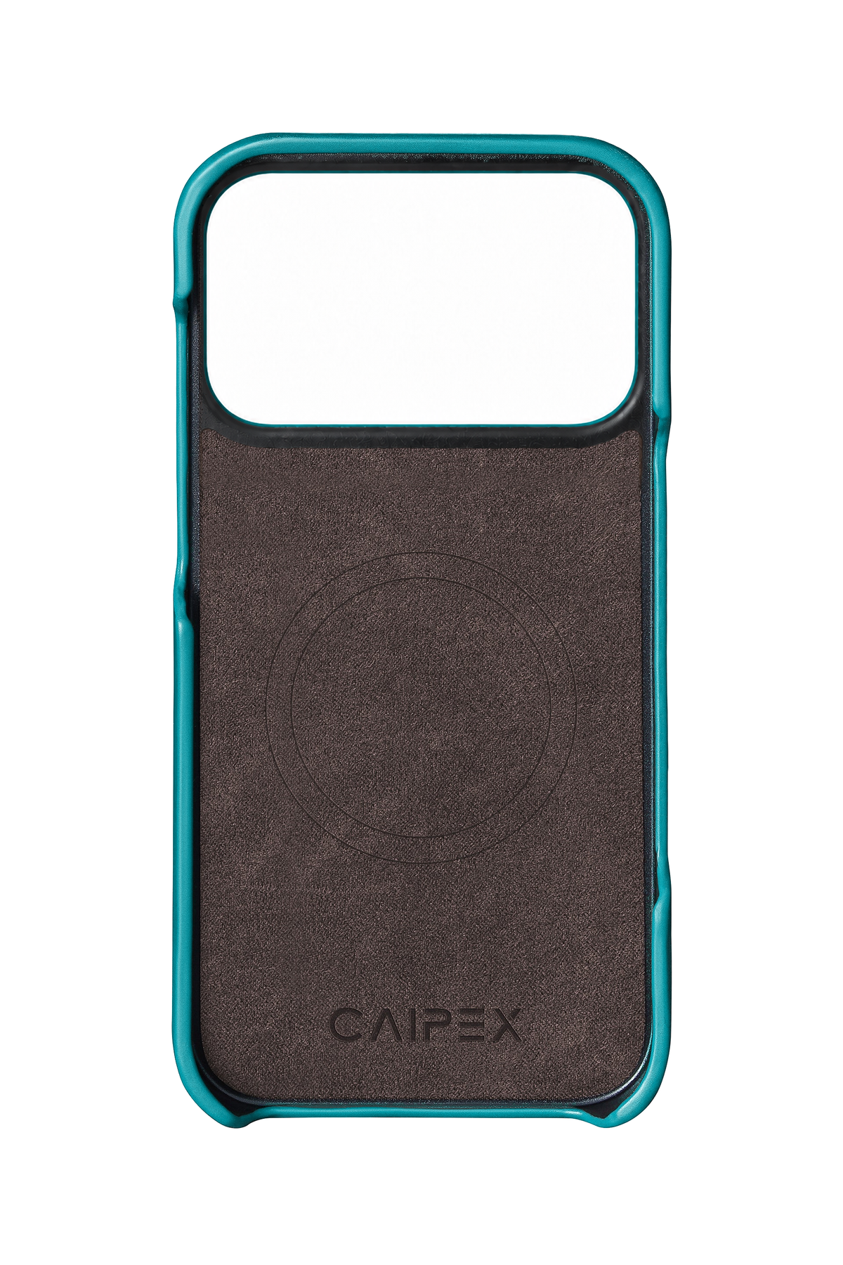 iPhone 18 Pro Ostrich Leather Case - Cyan - Interior