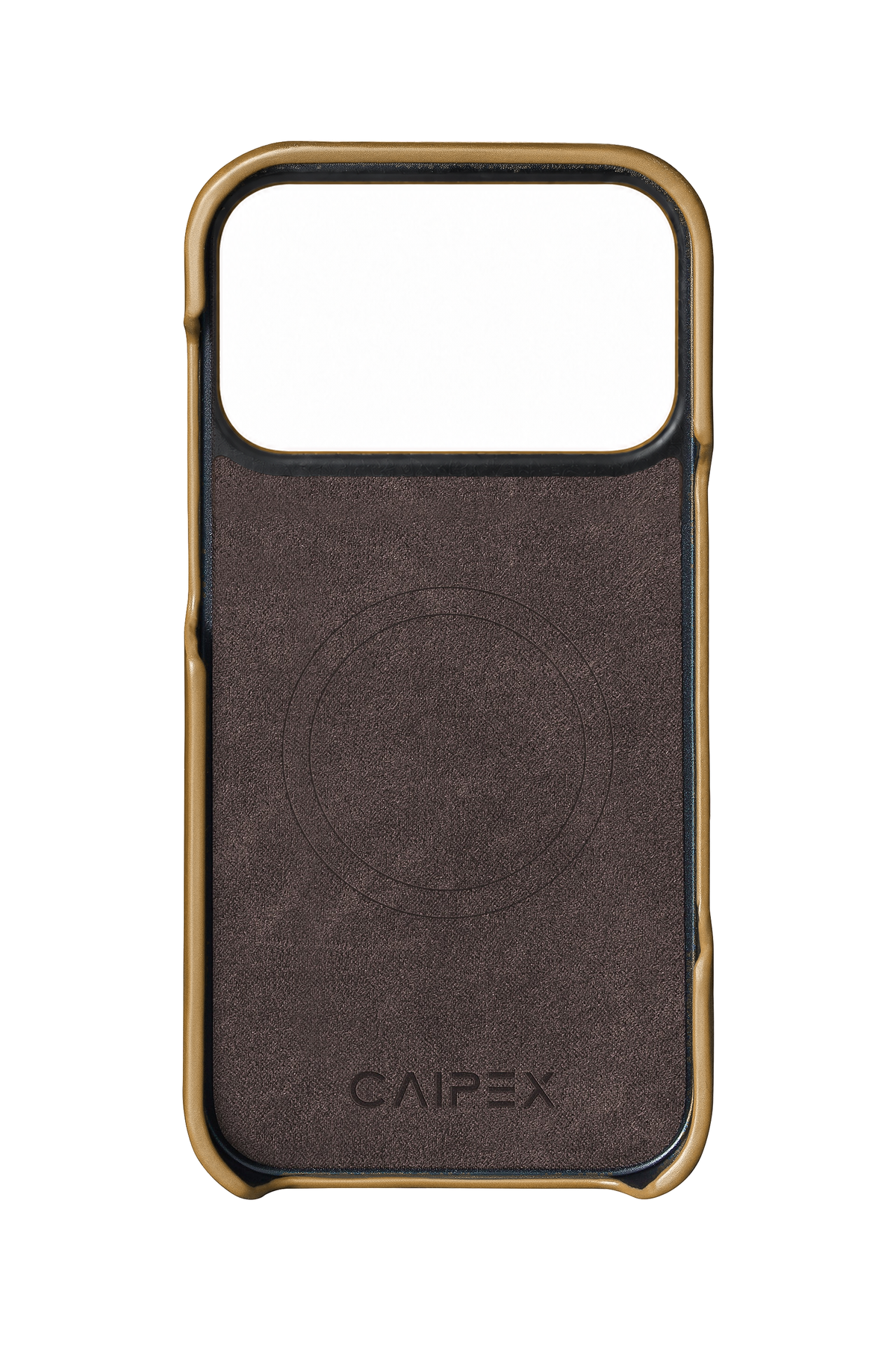 iPhone 18 Pro Max Ostrich Leather Case - Light Brown - Interior