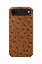 iPhone Air Ostrich Leather Case with MagSafe - Brown