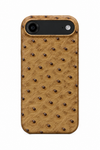 iPhone Air Ostrich Leather Case with MagSafe - Light Brown