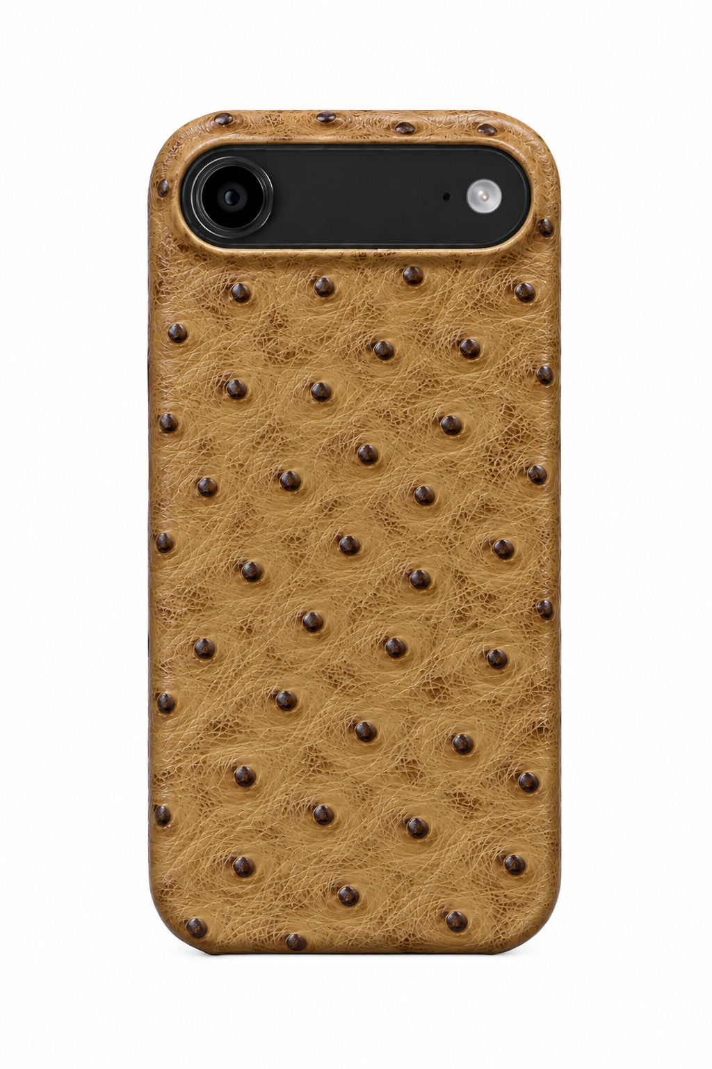 iPhone Air Ostrich Leather Case with MagSafe - Light Brown