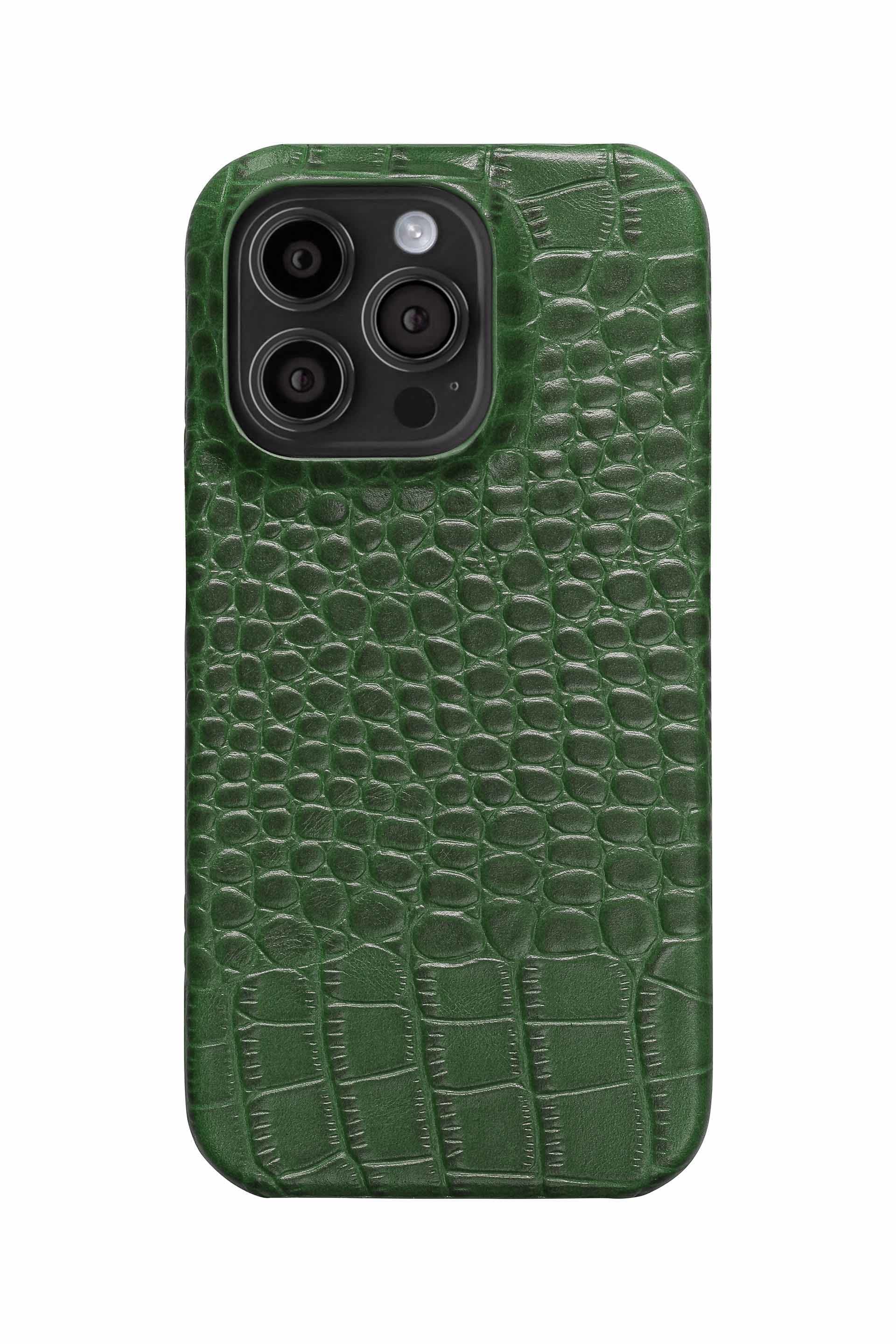 iPhone 16 Pro Max Crocodile Leather Case with MagSafe - Green