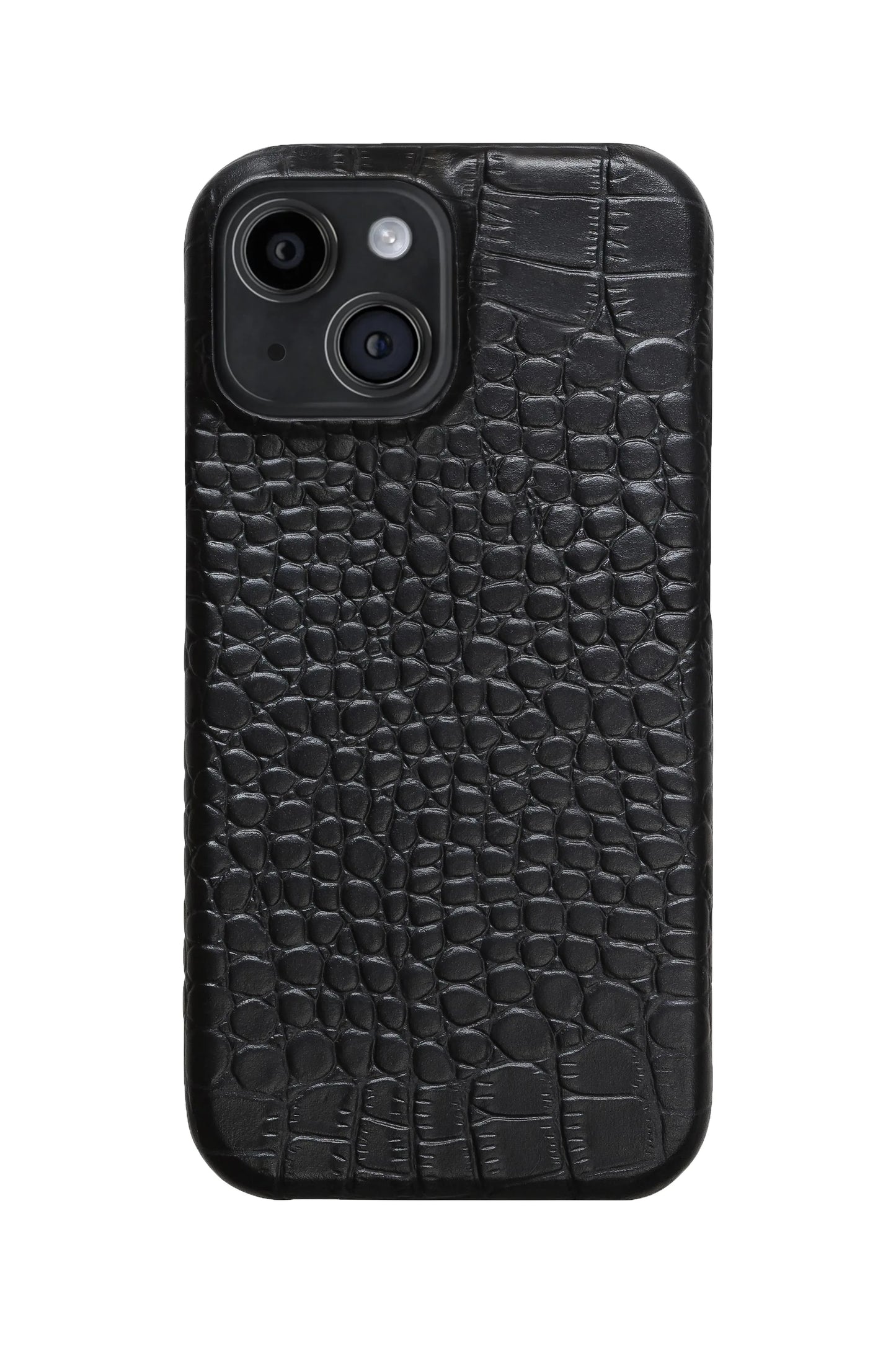 iPhone 12 Crocodile Leather Case with MagSafe - Black
