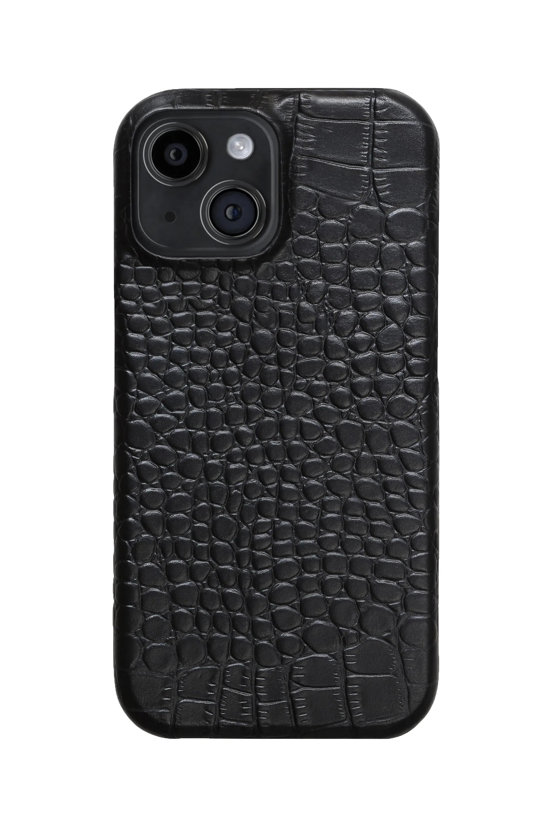 iPhone 12 Crocodile Leather Case with MagSafe - Black