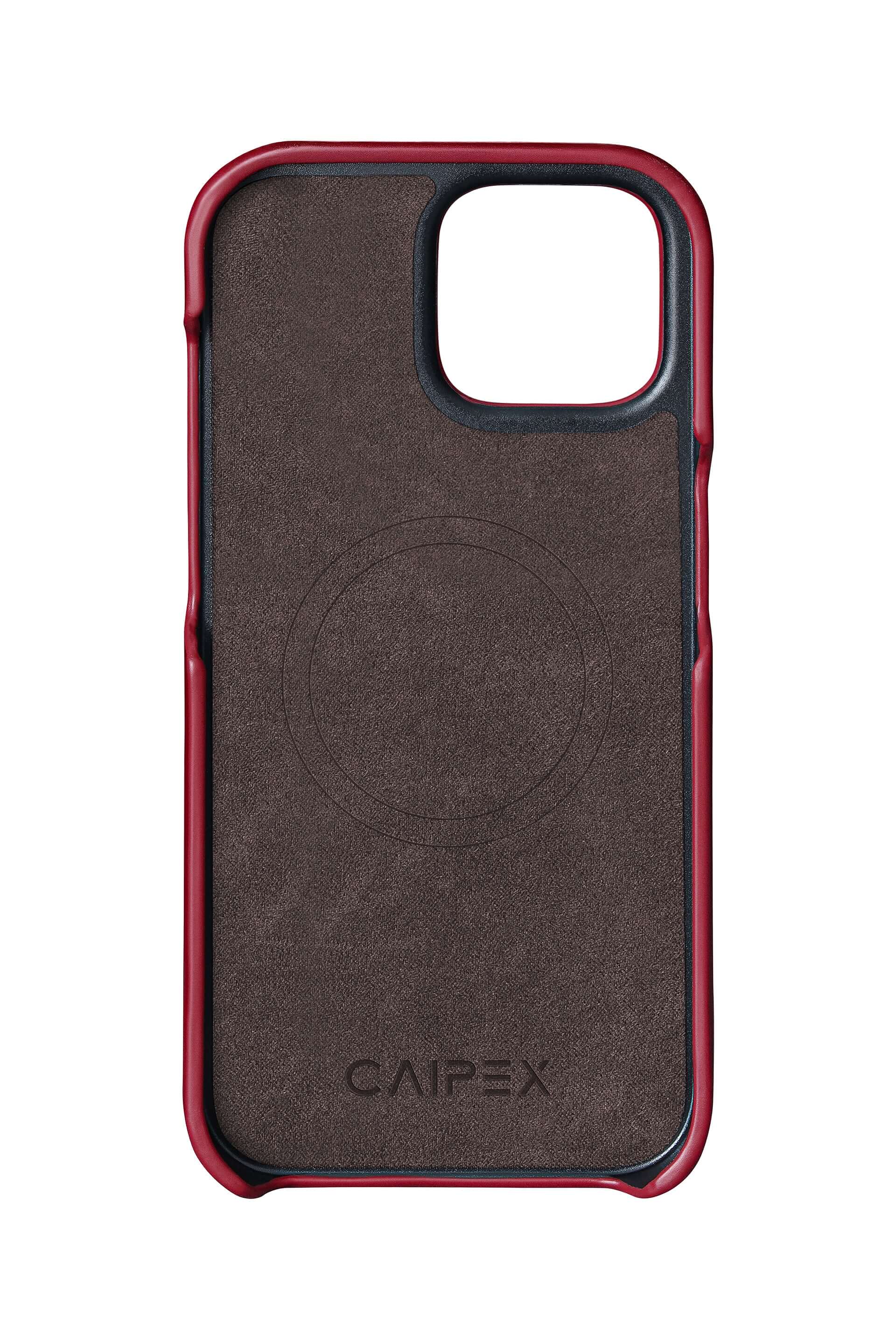 iPhone 15 Plus Crocodile Leather Case with MagSafe - Red