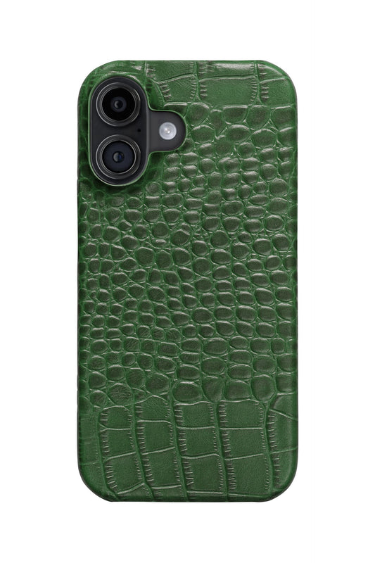 iPhone 16 Plus Crocodile Leather Case with MagSafe - Green