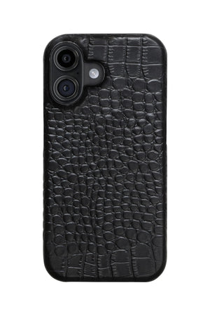 iPhone 17 Crocodile Leather Case with MagSafe - Black