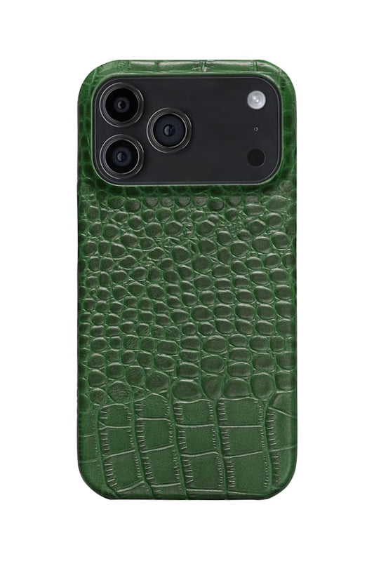 iPhone 17 Pro Max Crocodile Leather Case with MagSafe - Green