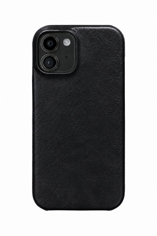 iPhone 12 Leather Case with MagSafe - Black