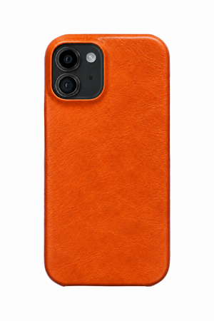 iPhone 12 Leather Case with MagSafe - Orange