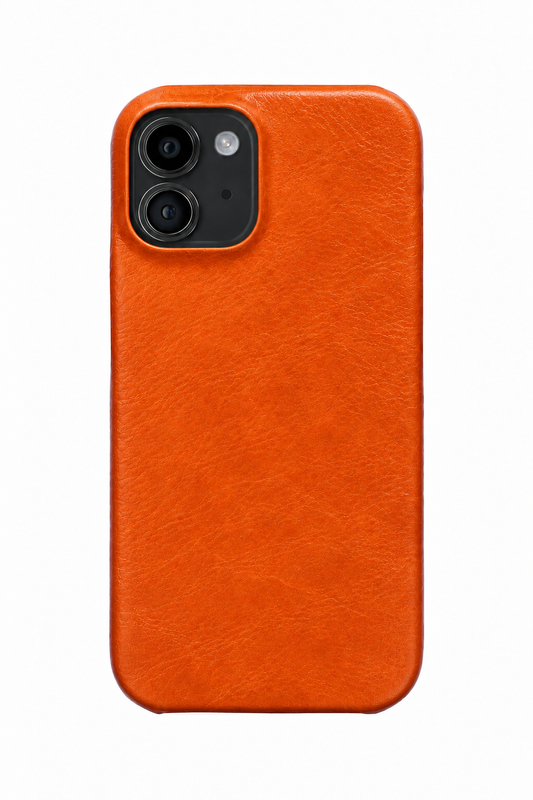 iPhone 12 Leather Case with MagSafe - Orange