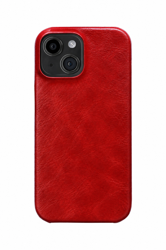 iPhone 13 Leather Case with MagSafe - Red