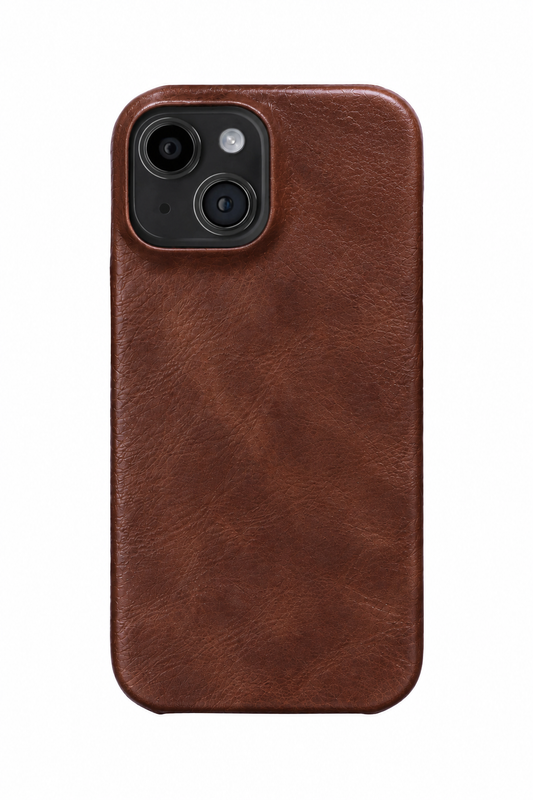 iPhone 14 Leather Case with MagSafe - Brown