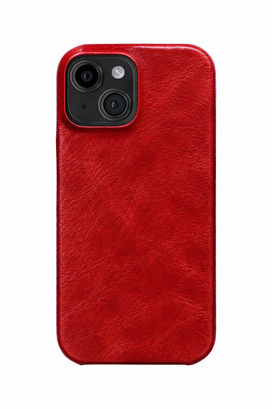 iPhone 14 Leather Case with MagSafe - Red