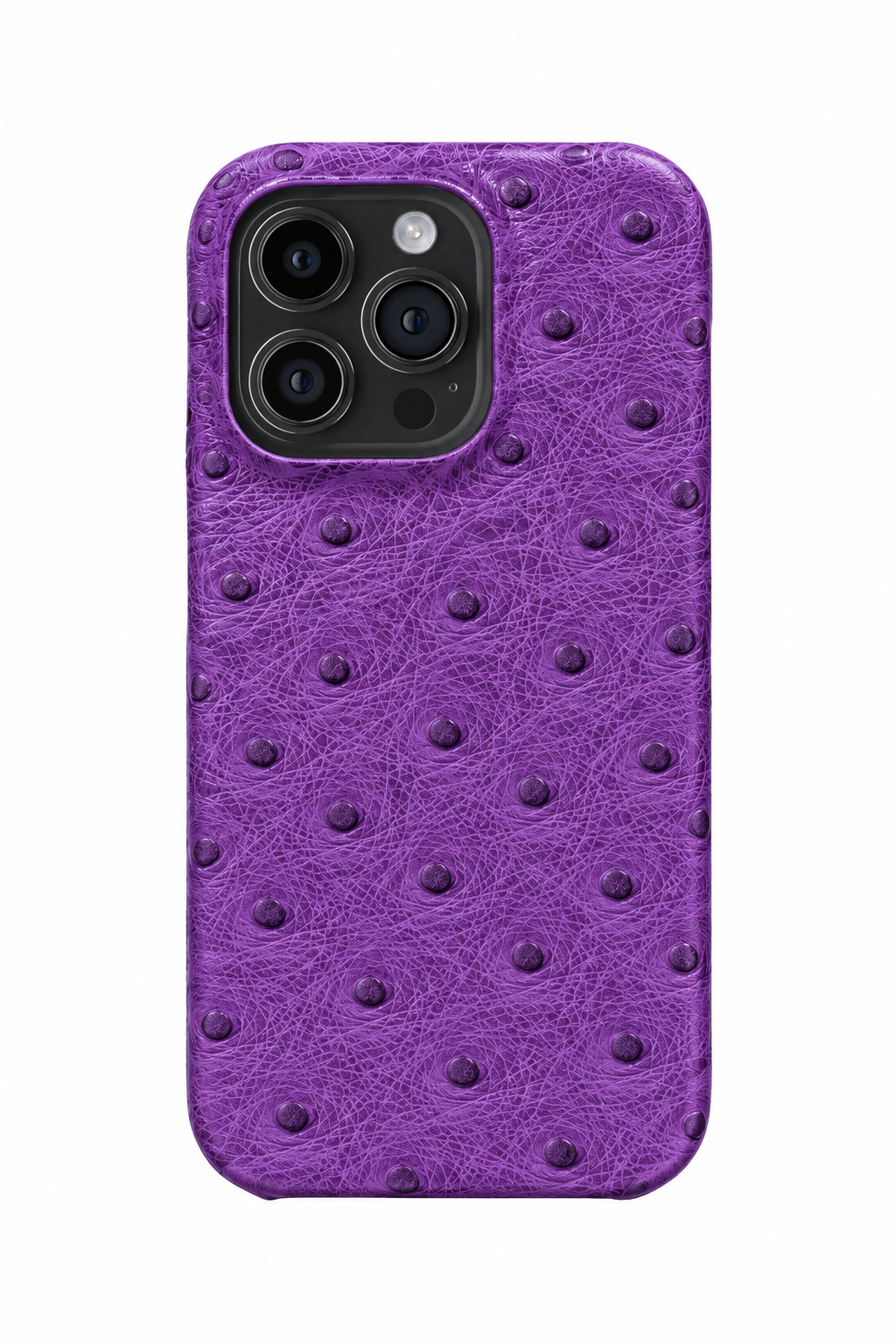 iPhone 14 Pro Max Ostrich Leather Case with MagSafe - Purple