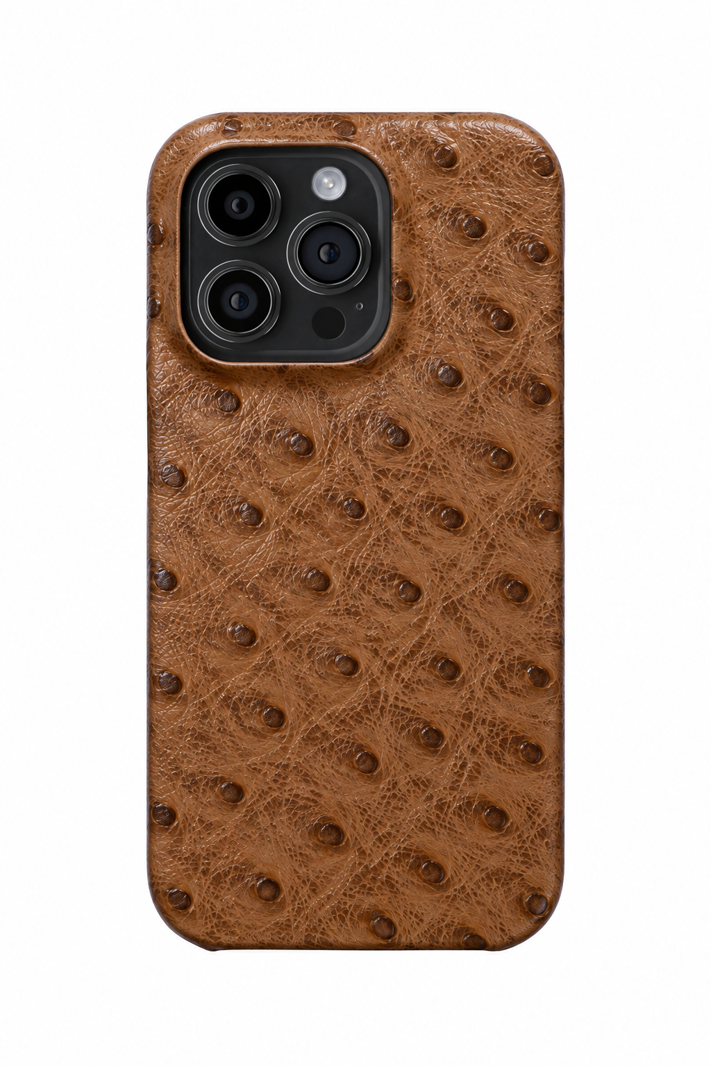 iPhone 14 Pro Ostrich Leather Case with MagSafe - Brown